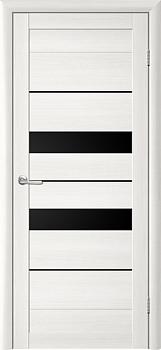 Полотно дверное Фрегат ЕсоТех Тренд Т-4 лиственница белая 900мм стекло черное