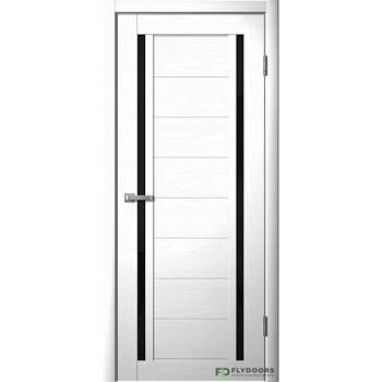 Полотно дверное Fly Doors La Stella эко-шпон 203 макиато черное стекло 600мм; Сибирь Профиль