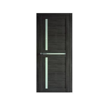 Полотно дверное Фрегат эко-шпон Кельн серый кедр 700мм стекло белое