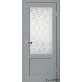 Полотно дверное Fly Doors CLASSIC С2 эмалит серый ПО 800мм; Сибирь Профиль