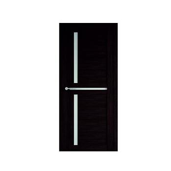 Полотно дверное Фрегат эко-шпон Кельн темный кипарис 900мм стекло матовое