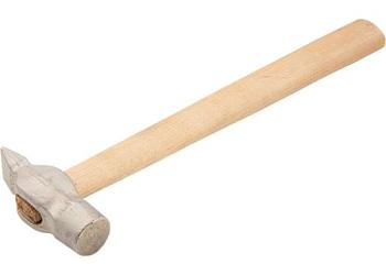 Молоток деревянная ручка 0.2 кг круглый боек, 38-0-220