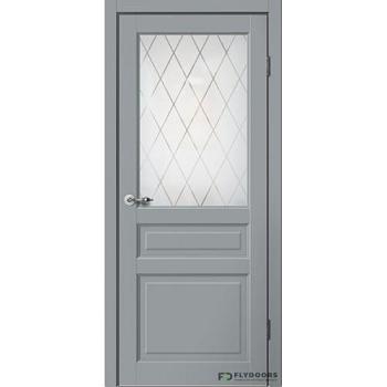 Полотно дверное Fly Doors CLASSIC С3 эмалит серый ПО 800мм; Сибирь Профиль