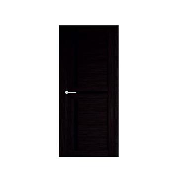Полотно дверное Фрегат эко-шпон Кельн темный кипарис 900мм стекло черное