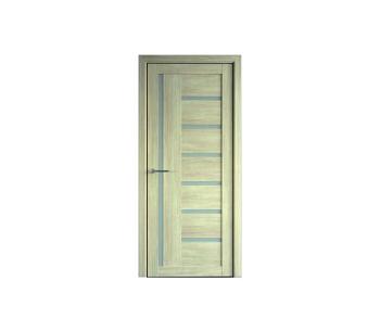 Полотно дверное Фрегат эко-шпон Мадрид лиственница мокко 800мм стекло матовое