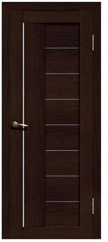 Полотно дверное Fly Doors La Stella эко-шпон 201 дуб мокко черное стекло 600мм; Сибирь Профиль