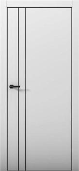 Полотно дверное AU Pd4 Манхэттен 600мм AL Black Edition