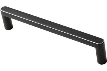 Ручка мебельная скоба 128 мм матовый черн хром; S-2624-128 BLC