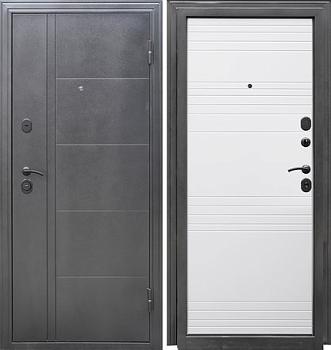 Дверь металлическая Эверест Олимп 860х2050мм L 1,2мм серебристый антик/софт белый; Форпост