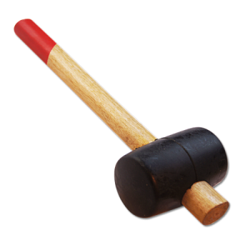 Киянка резиновая черная резина 0.45 кг деревянная рукоятка