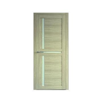 Полотно дверное Фрегат эко-шпон Кельн лиственница мокко 900мм стекло белое