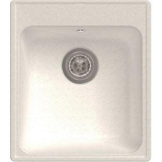 Мойка кухонная врезная иск камень 420х480 мм GranFest-ECO-17 квадрат белая