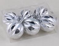 Набор шаров новогодних пластик 6шт/6см серебро с декором; SYQC-0119207