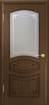 Полотно дверное Walsta Версаль-1 орех ДО 700мм стекло художественное