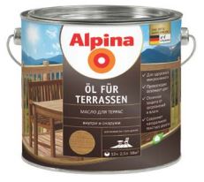 Масло для террас Oel fuer Terrassen бесцветный 2,5 л; ALPINA