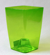 Кашпо для орхидей 1,9 л пластик Зеленый, Сильвия; СТ-03