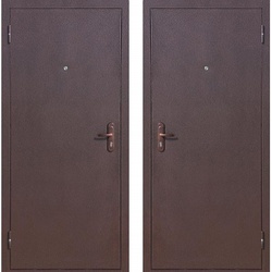 Дверь металлическая ПРОРАБ 960х2050мм L 1,2мм антик медь металл/металл
