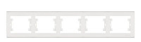 MAKEL. Рамка Manolya 5-местная горизонтальная белая (41.001.705)