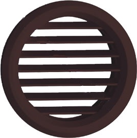 Решетка вентиляционная d 50/2 мм круглая коричневая п/с, МВ 50/2 бВ