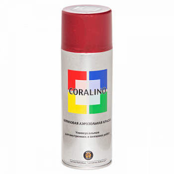 Краска аэрозольная CORALINO 520мл красное вино RAL3005 200г; C13005
