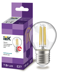 Лампа светодиодная филамент 7Вт G45 шар 4000К E27 230В IEK LLF-G45-7-230-40-E27-CL