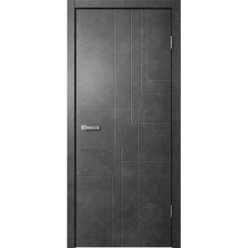 Полотно дверное Fly Doors LINE 03 ПВХ бетон темный 600мм; Сибирь Профиль