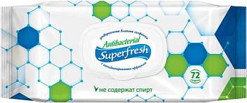Салфетки влажные 72 шт Superfresh Antibacterial с клапаном; 42216715