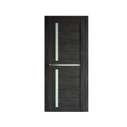 Полотно дверное Фрегат эко-шпон Кельн серый кедр 700мм стекло белое