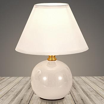 Настольная лампа 1х60Вт E27 белый/белый абажур 18309; Lumis, 988017875