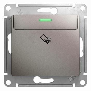 Выключатель карточного 1-м Glossa сх. 6 10AX платина Schneider Electric, GSL001269