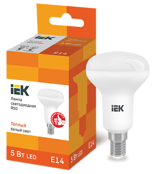 Лампа светодиодная ECO R50 5Вт 3000К E14 450лм 230-240В IEK LLE-R50-5-230-30-E14