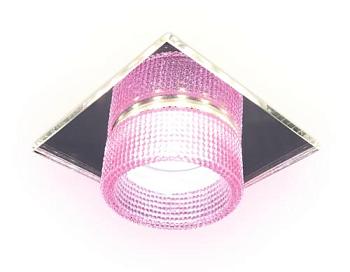 Светильник точечный MR16+LED 3Вт хром/розовый ; Ambrella, TN356 CH/PI