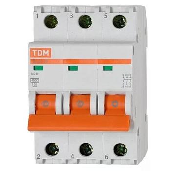 TDM Автоматический выключатель ВА47-29 3Р 40А 4,5кА х-ка С SQ0206-0113
