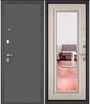 Дверь металлическая Мастино TRUST MASS 140 960 R Графит букле/Ларче бьянко/зеркало; Бульдорс