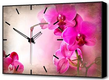 Часы-картина Орхидея 37х60х4 см розовый; TL-C5020