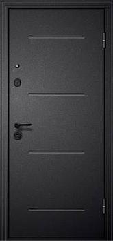 Дверь металлическая М 4 860х2050мм R черный шелк/зеркало/белый ясень