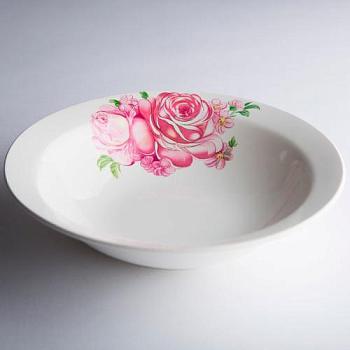 Миска керамика 20 см Розовые розы; 063/49986