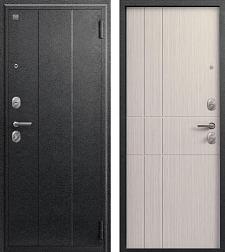 Дверь металлическая A-02 960х2050мм R 1,0мм серый муар/капучино