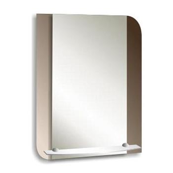 Зеркало для ванной комнаты прямоугольно настенное 550х685 мм с полкой Юнона