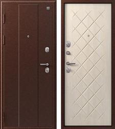 Дверь металлическая V02 960х2050мм L 1,0мм медный антик/седой дуб