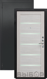 Дверь металлическая Выбор Стайл 860х2050мм L 1,2 мм черный бархат/лиственница