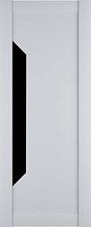 Полотно дверное Престиж-1 эко-шпон белый софт 700мм  стекло чёрное