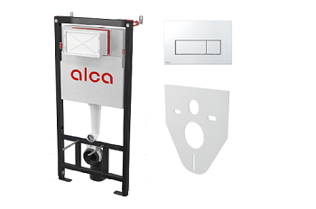 Инсталляция Аlcaplast Set кнопка гл.хром шумоизоляция AM101/1120-4:1 RU M571-0001
