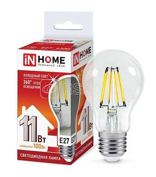 Лампа светодиодная LED A60 deco 11Вт 230В Е27 6500К 990Лм; IN HOME, 4690612026169