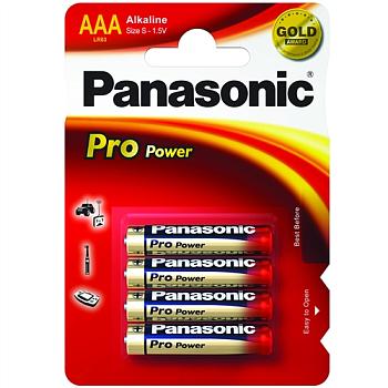 Батарейка щелочная Panasonic Pro Power LR03 (АAA) бл/4