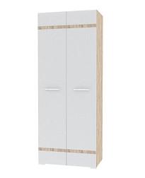 Шкаф для одежды Версаль 800х2062х468 мм белый глянец, дуб сонома