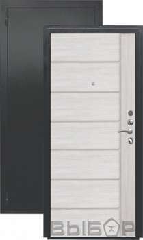 Дверь металлическая Выбор Мега 960х2050мм R 1,2 мм черный бархат/лиственница