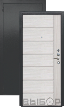 Дверь металлическая Выбор Мега 860х2050мм L 1,2 мм черный бархат/лиственница