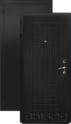 Дверь металлическая Выбор Дельта 960х2050мм R 1,2 мм черный бархат/венге