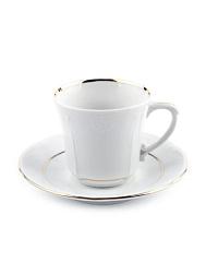 Чашка с блюдцем 100 мл Камелия белый фарфор; 8202K00 Kamelia B014